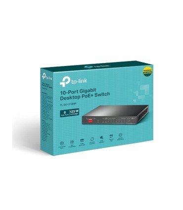 سوئیچ 10 پورت با 8 پورت 1000 POE , یک پورت 1000 و 1 پورت combo/SFP تی پی لینک TP-LINK TL-SG1210MP