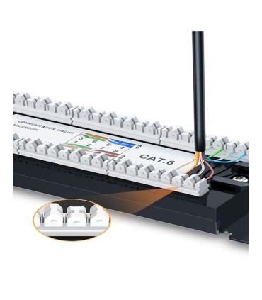 پچ پنل Cat6 یوگرین UTP کیستونی 24 پورت UGREEN 70423