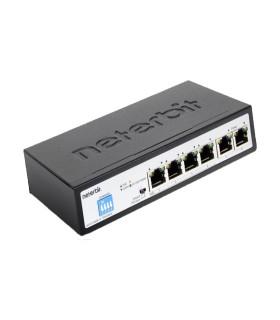 سوئیچ 6 پورت 1000 PoE با 2 پورت uplink نتربیت NETERBIT NGS-F1006P-A