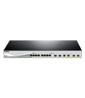 DXS-1210-12TC 10G Smart Switch with 8-port 10GBASE-T and 2-port 10G SFP+ and 2-port 10GBASE-T/SFP+ combo port