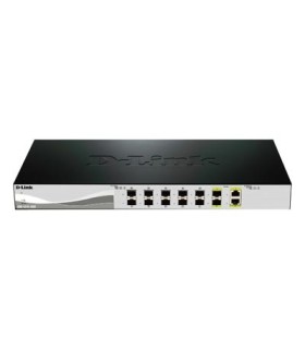 DXS-1210-12SC 10G Smart Switch with 10-port 10G SFP+ and 2-Port 10GBASE-T/SFP+ Combo Port