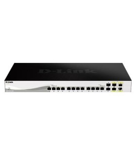 DXS-1210-16TC 10G Smart Switch with 12-port 10GBASE-T and 2-port 10G SFP+ and 2-port 10GBASE-T/SFP+ combo port