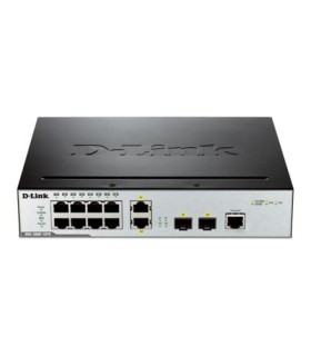 DGS-3000-10TC 8-Port 10/100/1000 Base-T + 2 Combo 10/100/1000BASE-T/SFP ports L2 Metro Ethernet Management Switch