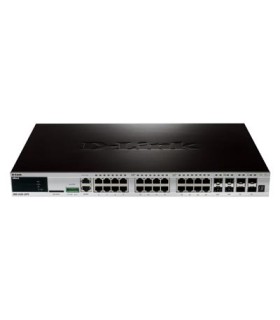 DGS-3420-28TC 20 10/100/1000Base-T + 4 Combo 10/100/1000Base-T/SFP ports + 4 10GE SFP+ ports L2 Stackable Managed Switch
