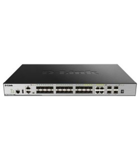 DGS-3630-28SC 20 SFP ports +  4 Combo 10/100/1000Base-T/SFP ports + 4 10GE SFP+ Ports L2 Stackable Managed Switch