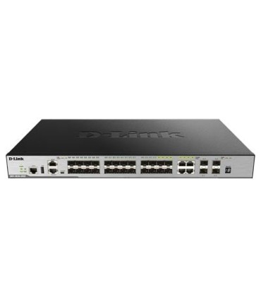 DGS-3630-28SC 20 SFP ports +  4 Combo 10/100/1000Base-T/SFP ports + 4 10GE SFP+ Ports L2 Stackable Managed Switch