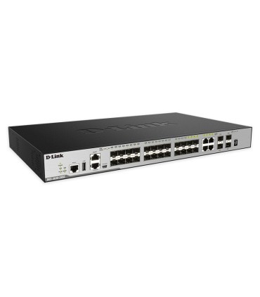 DGS-3630-28SC 20 SFP ports +  4 Combo 10/100/1000Base-T/SFP ports + 4 10GE SFP+ Ports L2 Stackable Managed Switch
