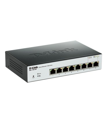DGS-1100-08P 8 port 10/100/1000Mbps PoE Easy Smart Green Switch, 64W Power Budget
