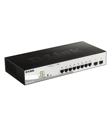 DGS-1210-10P 8-ports 10/100/1000Base-T PoE + 2 SFP ports Smart Switch, 78W PoE Power