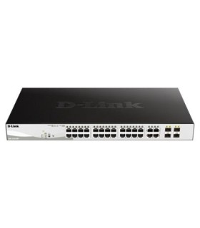 DGS-1210-28P 24-Port 10/100/1000BaseT PoE + 4 SFP ports Web Smart Switch, 193W PoE Budget