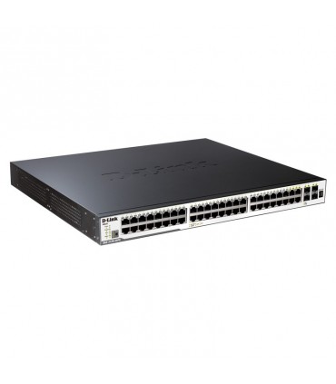 DGS-3120-48PC 44 10/100/1000BASE-T + 4 Combo 10/100/1000BASE-T/SFP PoE ports with embedded SI image L2 Stackable Managed Switch)