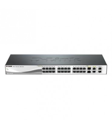 D-Link DES-1210-28 24-Port 10/100BaseT + 2-Port 10/100/1000BaseT ports + 2 Combo 1000BaseT/SFP ports Smart Switch