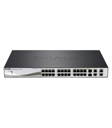 D-Link DES-1210-28P 24-Port 10/100Base-T PoE with 2 * 1000BaseT Copper port & 2 Combo SFP/ Gigabit copper port Smart Switch