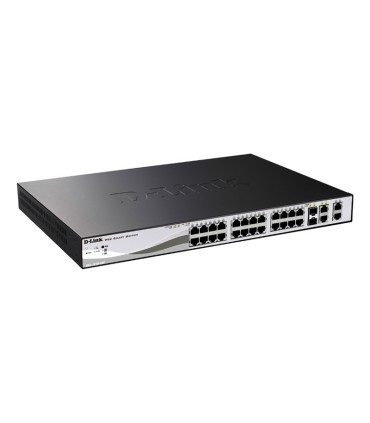 D-Link DES-1210-28P 24-Port 10/100Base-T PoE with 2 * 1000BaseT Copper port & 2 Combo SFP/ Gigabit copper port Smart Switch