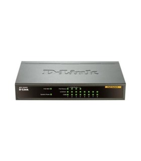 D-Link DES-1008PA 8-Port Fast Ethernet Unmanaged PoE Desktop Switch