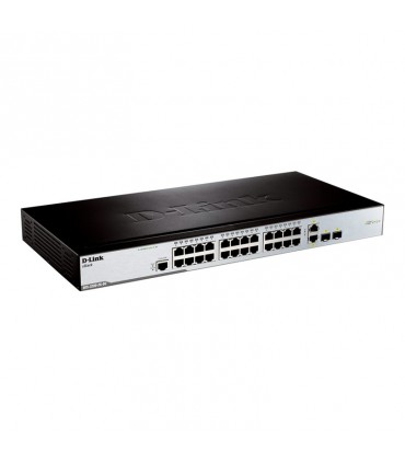 DES-3200-26-DC 24-port 10/100Base-T + 2 Combo 1000Base-T/SFP ports L2 Managed Switch with DC Power