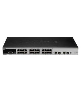 DES-3528 24-port 10/100Base-T + 2 1000Base-T ports+ 2 Combo 1000Base-T/SFP ports L2 Stackable Managed Switch