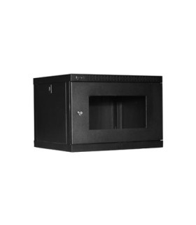 رک دیواری 7 یونیت عمق 45 دیواری با درب فریم دار شیشه ای Wallmount Rack 7 Unit 45 Depth