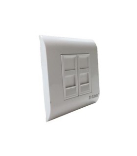 فیس پلیت تک و دو پورت 80*80 مربعی- فرنچ استایل NFF-01WHI