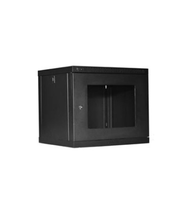 رک دیواری 9 یونیت عمق 45 دیواری با درب فریم دار شیشه ای Wallmount Rack 9 Unit 45 Depth