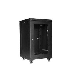 رک 18 یونیت عمق 60 ایستاده با درب فریم دار شیشه ای Stant Rack 18 Unit 60 Depth