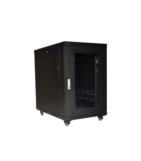 رک 18یونیت عمق 100ایستاده پیشرفته با درب فریم دار شیشه ای Stand Advance Rack 18 Unit 100 Depth