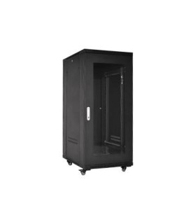 رک 27 یونیت عمق 80 ایستاده پیشرفته با درب فریم دار شیشه ای Stand Advance Rack 22 Unit 80 Depth