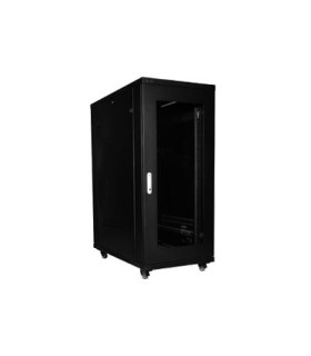 رک 27 یونیت عمق 100 ایستاده پیشرفته با درب فریم دار شیشه ای Stand Advance Rack 27 Unit 100 Depth